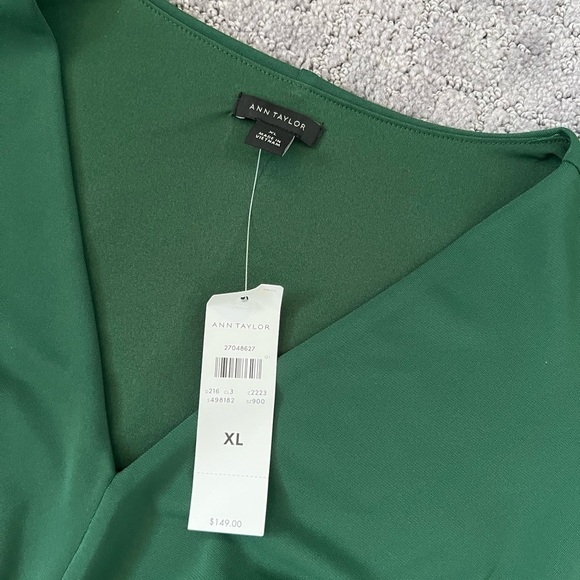 Ann Taylor Matte Jersey Knot Front MIDI Dress - Picture 5 of 6